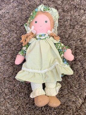 Holly Hobbie Friend Amy Cloth Rag 9" Doll Knickerbocker Vintage 1970's-80's